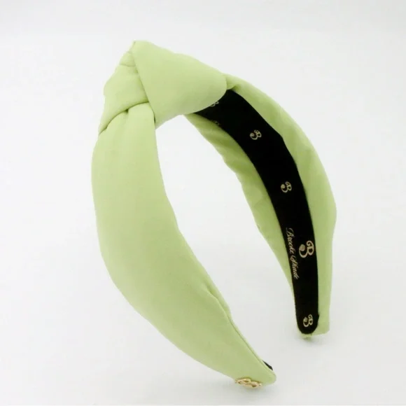 316. The Brooke Shade Peridot Green Neoprene Headband - Picture 3 of 8